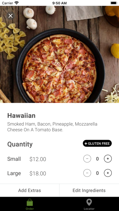 The Hub Gourmet Pizza Bar App Screenshot