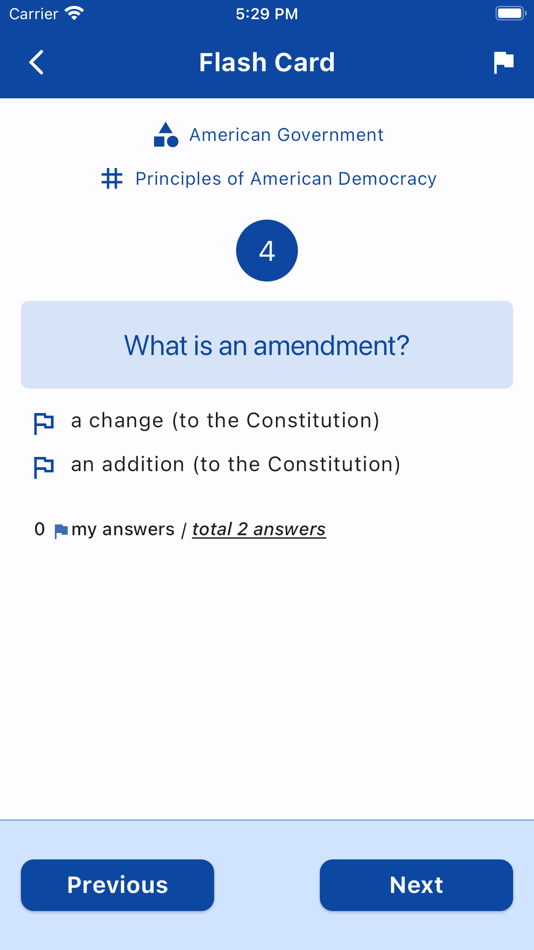 #3. Easy US Citizenship Test (iOS) 由: Xiaolin Yu