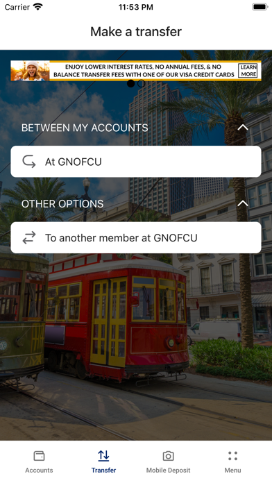 GNO FCU Mobile Screenshot