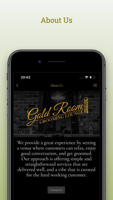 Gold Room Grooming Lounge Screenshot