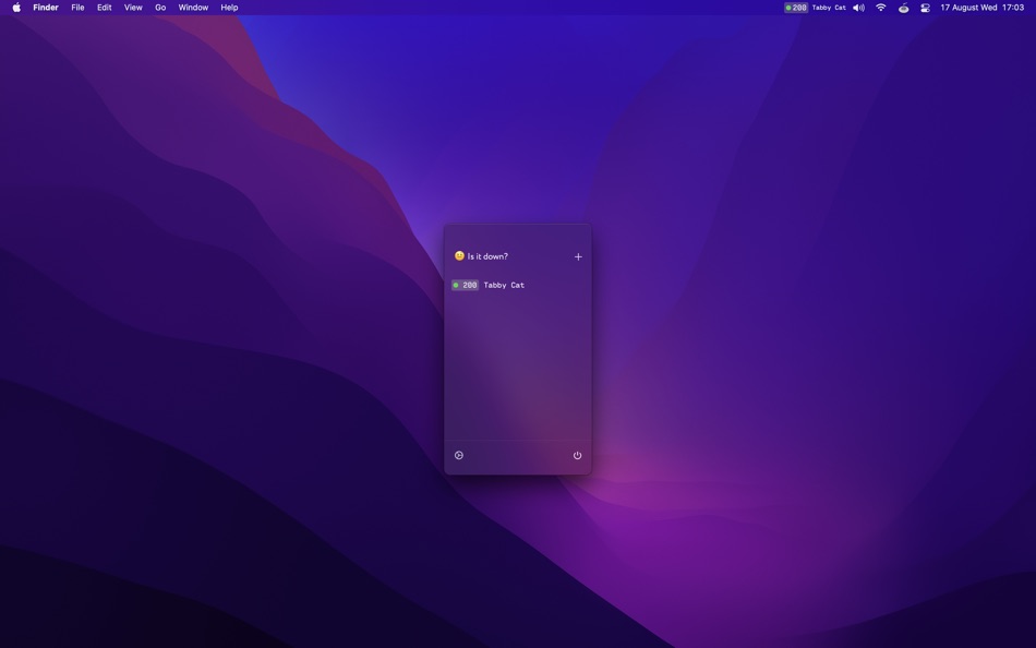 #1. Is it down (macOS) 由: Selcuk Dolapci