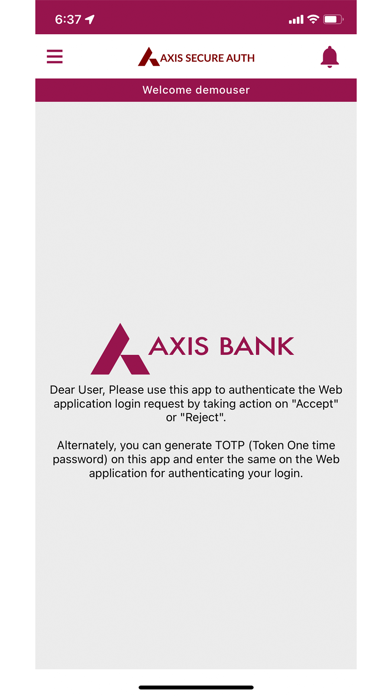 Axis SecureAuth Screenshot