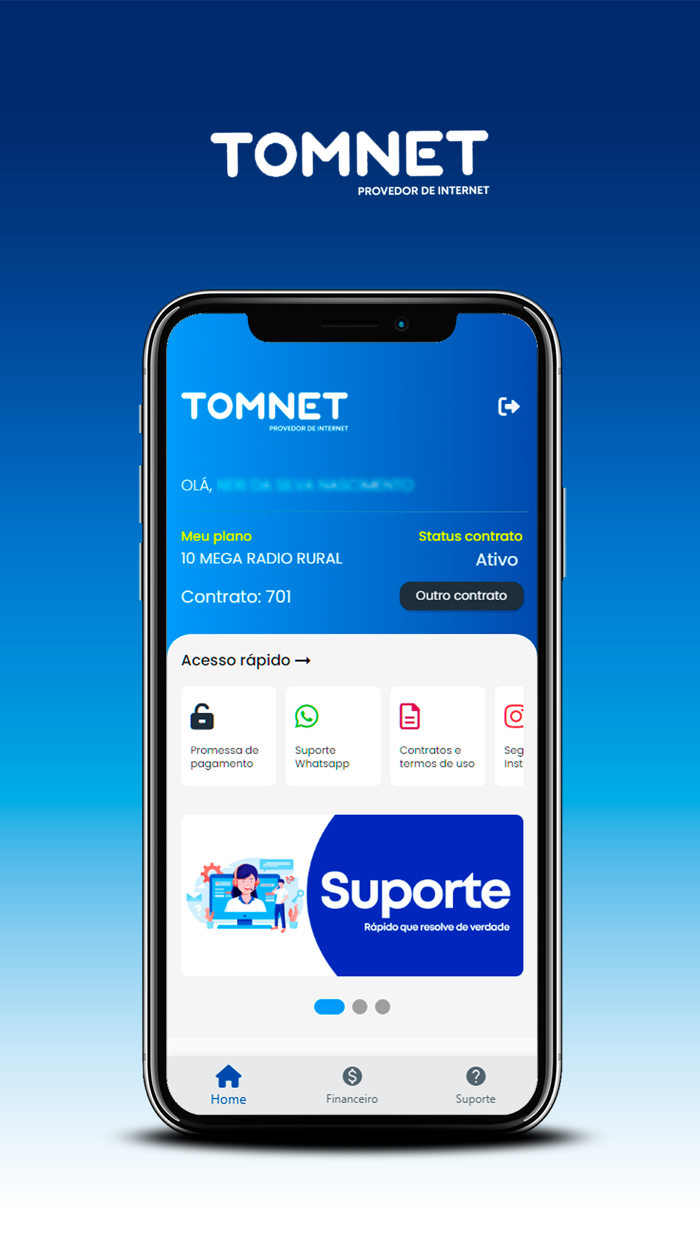 TOMNET Internet - App Cliente
