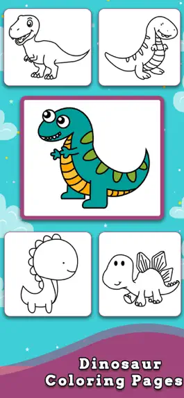Game screenshot dinosaur Coloring Book Glitter mod apk