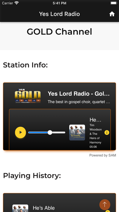 Yes Lord Radio Screenshot