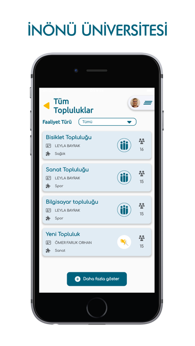 İnönü Öğrenci Toplulukları Screenshot