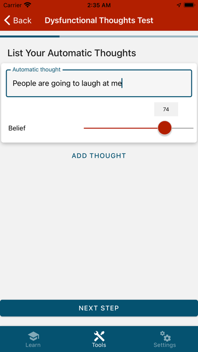 CopingCard CBT Mental Health Screenshot