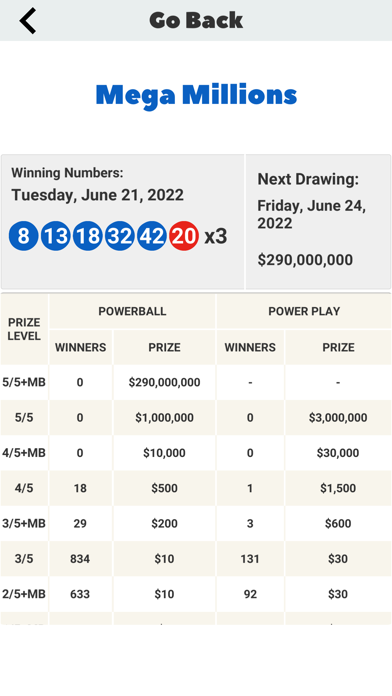 GA Lotto Results Screenshot