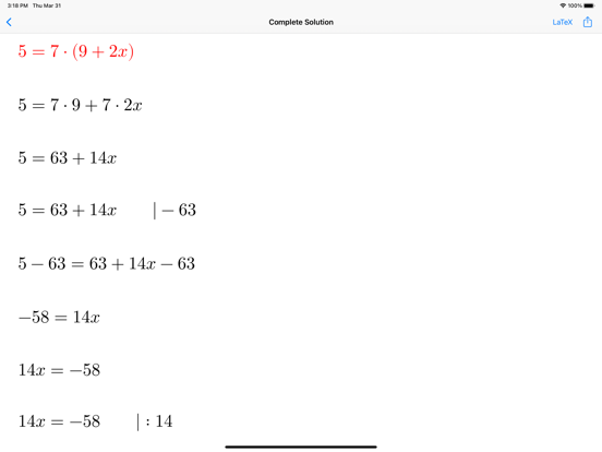 Screenshot #5 pour Equations linéaires