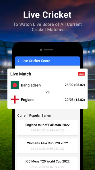 Live Cricket Score - Line Live Screenshot