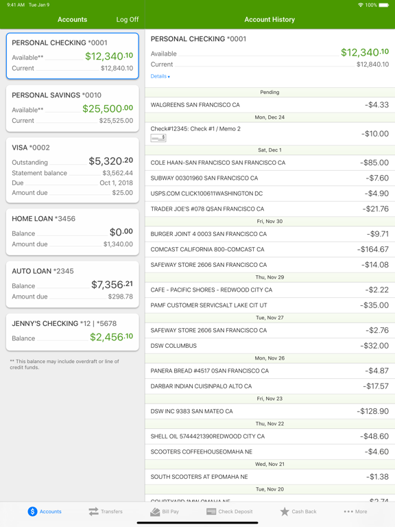 State Savings Mobile iPad screenshot 1 - Finance app