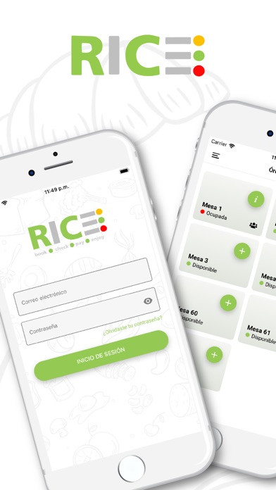 RiceApp - Waiter Screenshot