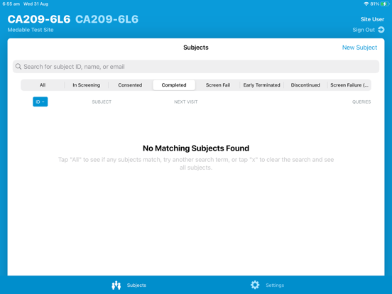 CA209-6L6 Site app screenshot