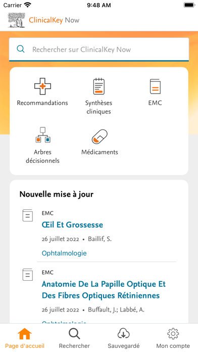 Screenshot #1 pour ClinicalKey Now