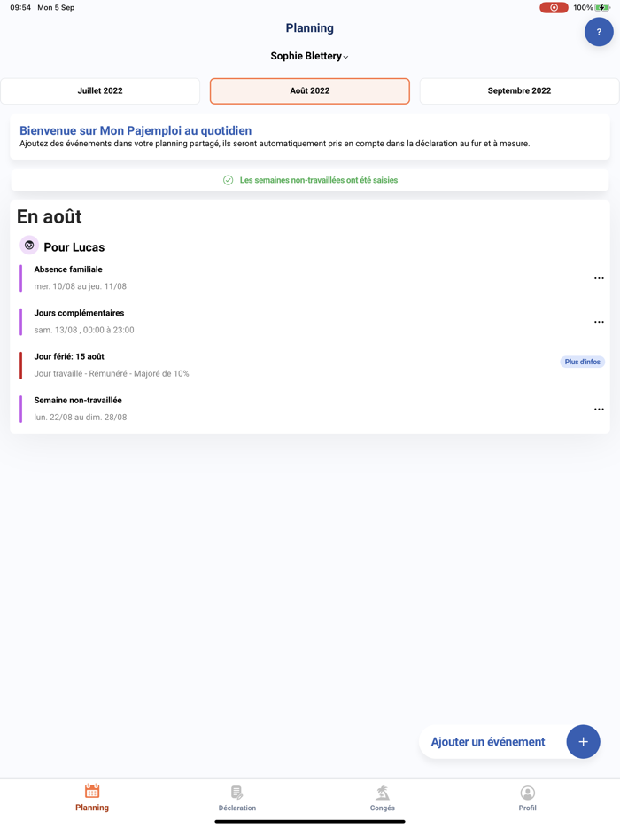 Mon Pajemploi au quotidien