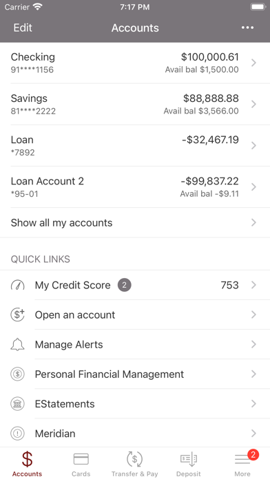 Haddon Savings Mobile Screenshot