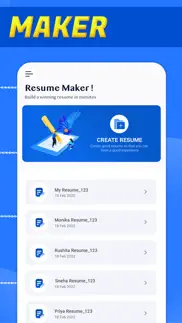 resume builder - cv maker + iphone screenshot 2