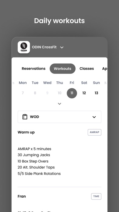 ODIN CrossFit Screenshot