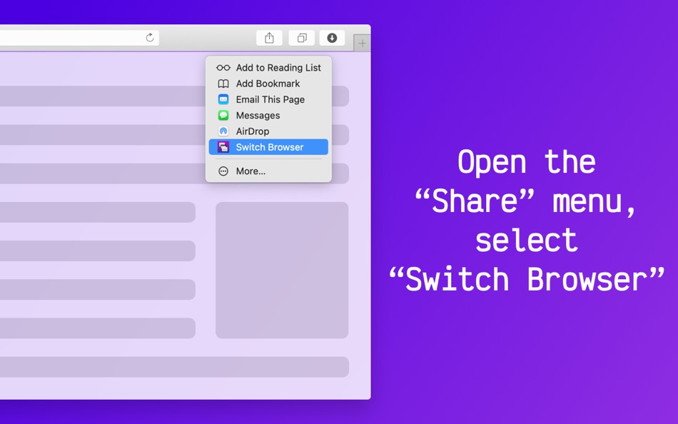 Switch Browser: No copy-paste - 1.2.3 - (macOS)