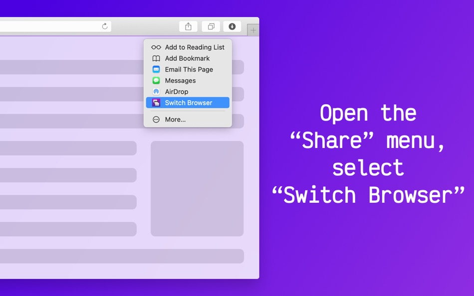#1. Switch Browser: No copy-paste (macOS) 由: Vladimir Kucherenko