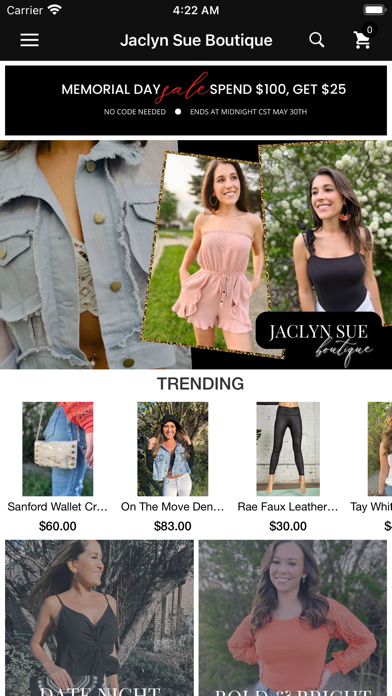 Jaclyn Sue Boutique Screenshot