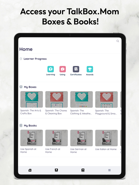 TalkBox.Mom iPad screenshot 1 - Education app