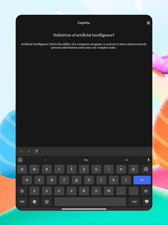 Cognito - Simple Search Engine iPad screenshot 2 - Reference app