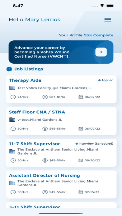 Vohra Staffing Screenshot