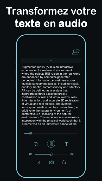 Screenshot #2 pour Écoutez - Lecteur de texte