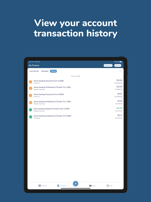 Dynamic FCU Mobile iPad screenshot 4 - Finance app