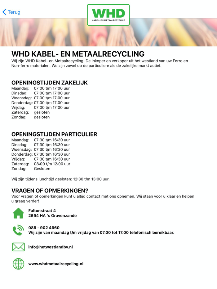 WHD Kabel- en Metaalrecycling