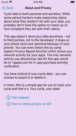 Game screenshot period Privacy period apk