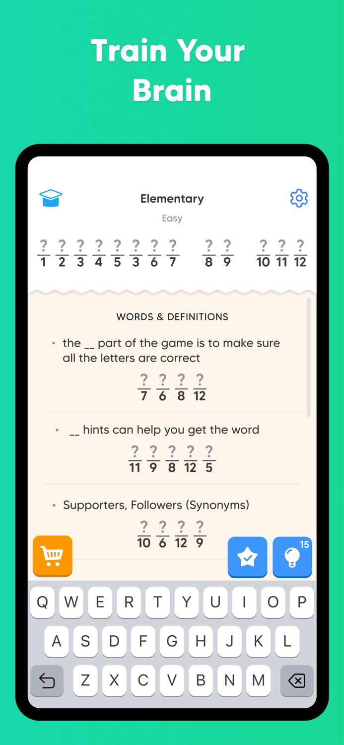 Wordgram Brain Train Puzzle