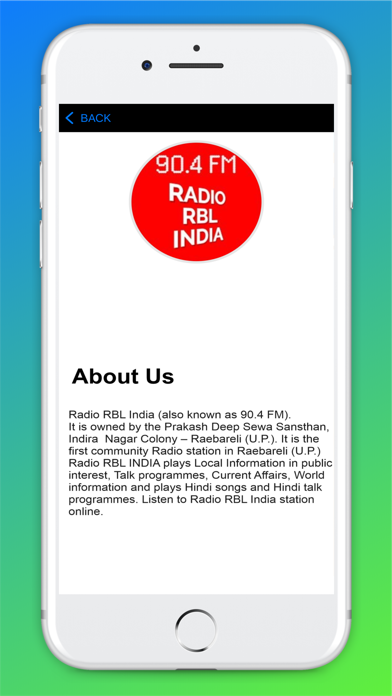 Radio RBL India 90.4 FM Screenshot