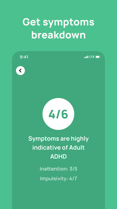 ADHD Test For Adult App Screenshot