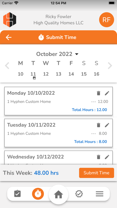 BuilderGM Time & Tasks Screenshot
