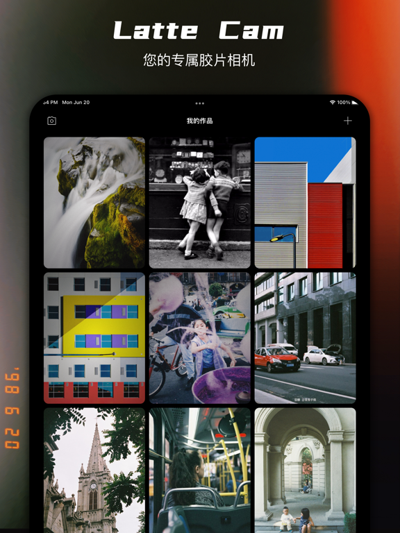 Latte Cam - 复古胶片相机&滤镜 iPad screenshot 1 - Photo & Video app