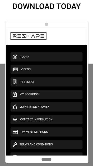 Reshape Fitness Screenshot