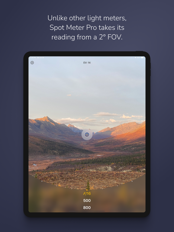 Spot Meter Pro iPad screenshot 1 - Photo & Video app
