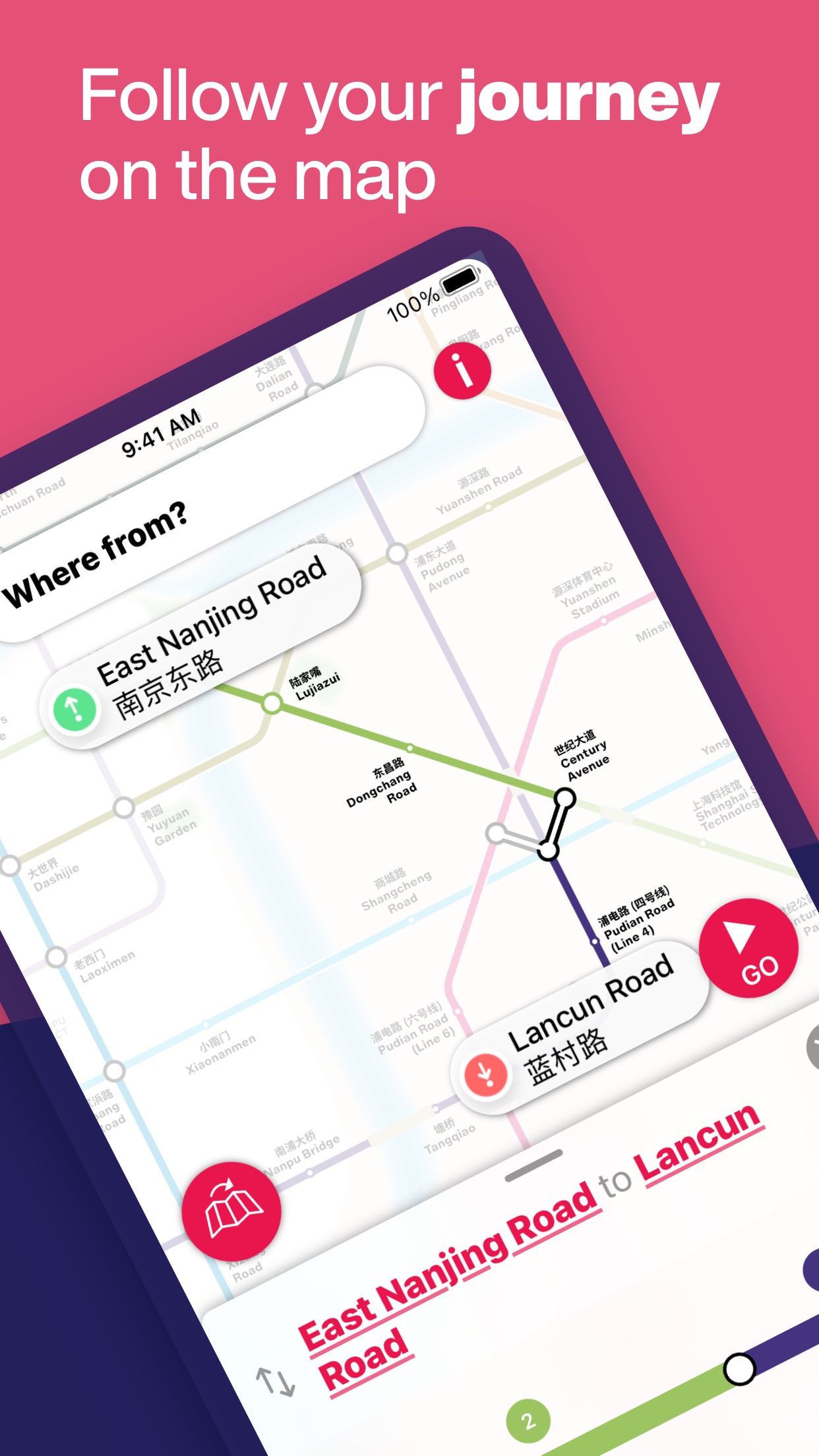 Screenshot do app Shanghai Interactive Metro Map