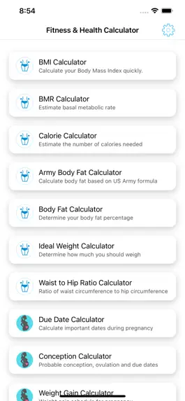 Game screenshot Fitness Workout Calculator mod apk