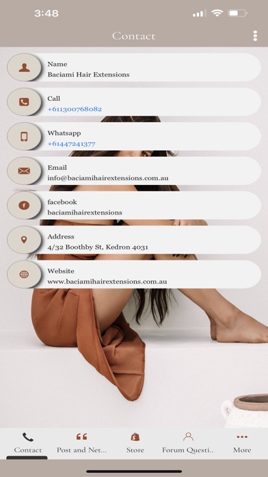 Baciami Hair Extensions Screenshot