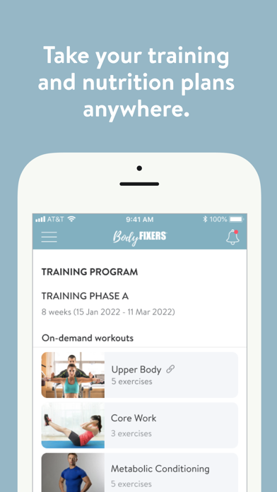 Body Fixers App Screenshot