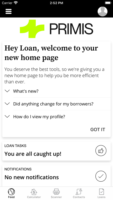 Primis Mortgage Screenshot