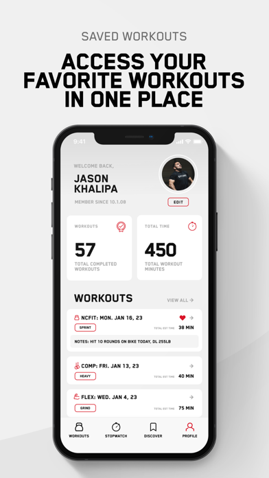 NCFIT Athlete Screenshot