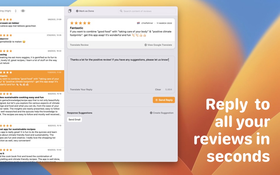 #3. Superstar - Respond to Reviews (macOS) 来自: Good Snooze
