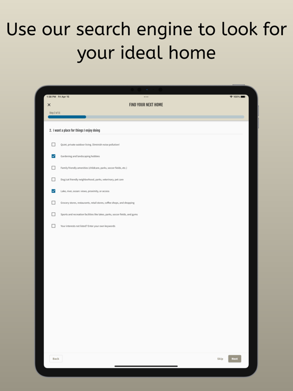 Referral Realty iPad screenshot 1 - Shopping app