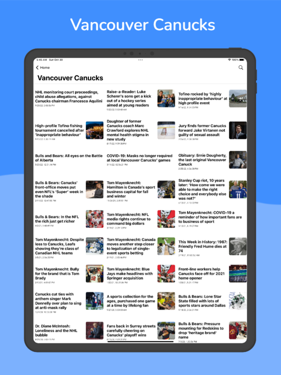 Vancouver Local News & Sports iPad screenshot 6 - News app