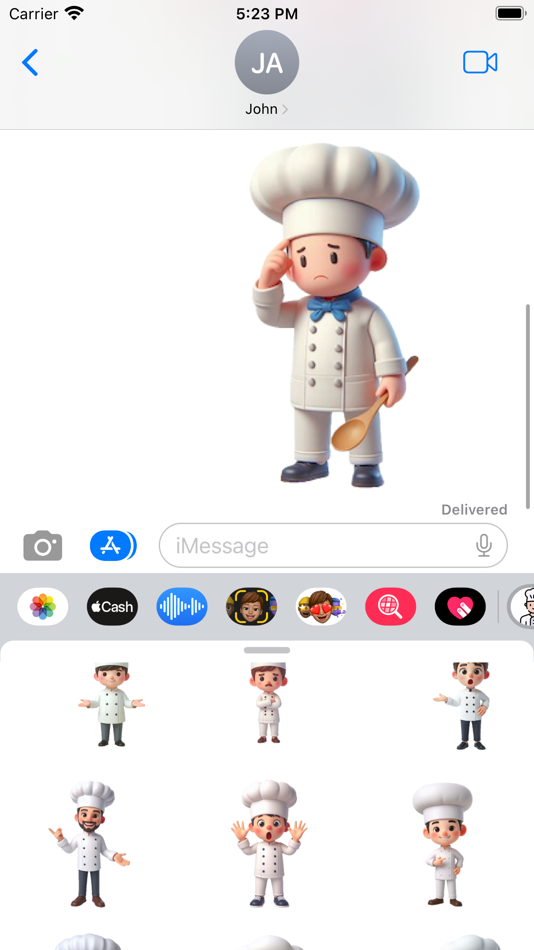 #5. Chef Stickers App (iOS) Podle: Paul Scott