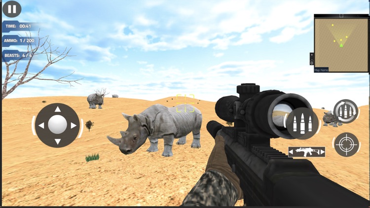 Animal Hunter in Safari Desert